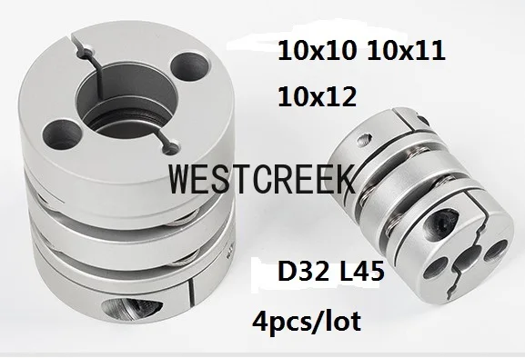 WESTCREEK 10x10 10x11 10x12 Double diaphragm Disc coupling coupler screw rod servo motor encoder shaft coupling  D32 L45