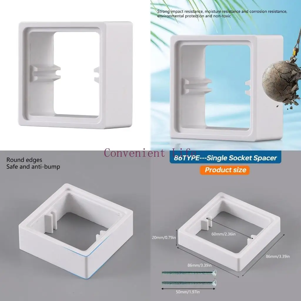 L1EE 20mm Socket Surround Light Switches Cover for Single Light Switches Mount Solution