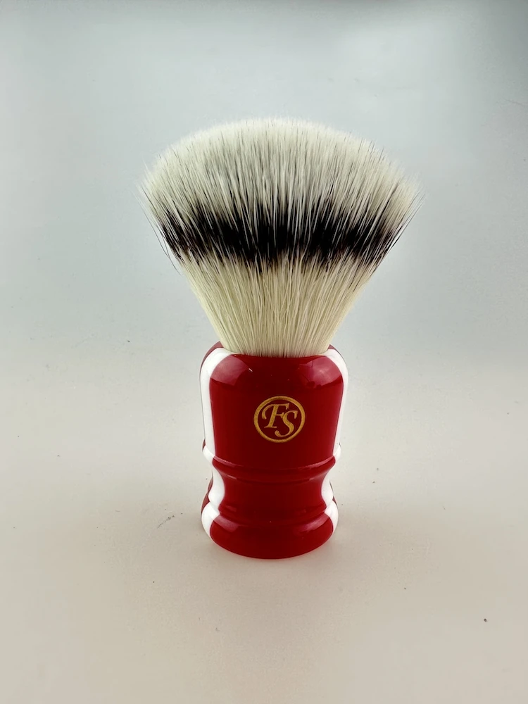 (G8)Shaving Brush,Red White/Blue White Colorful Handle, Best for Traditional Wet Shaving