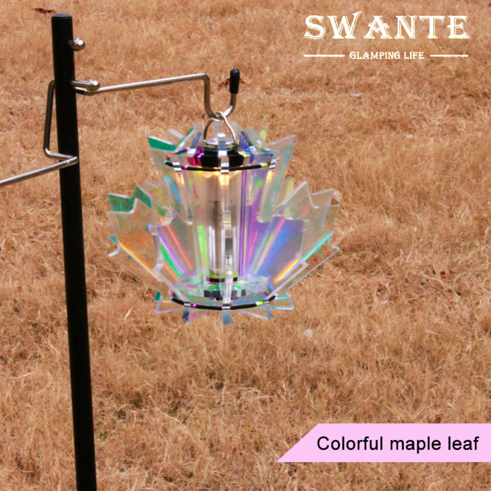 Imagem -05 - Swante-micro Flash Camping Luzes Atmosfera Lâmpada Sombra Acessórios Colorido Maple Frost Objetivo Zero Farol