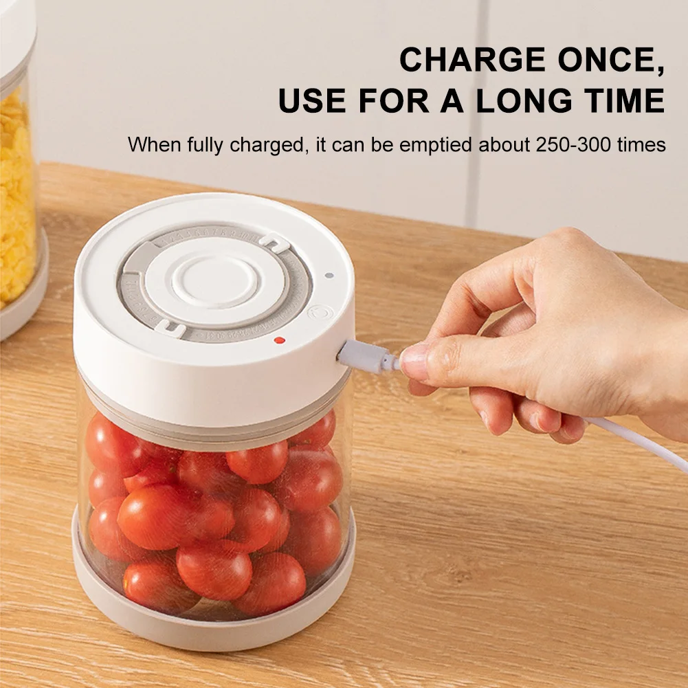 Kitchen Moisture-proof Glass Coffee Bean Jar Automatic Intelligent Vacuum Storage Sealed Jar Food Fruit Cereals Tea Container