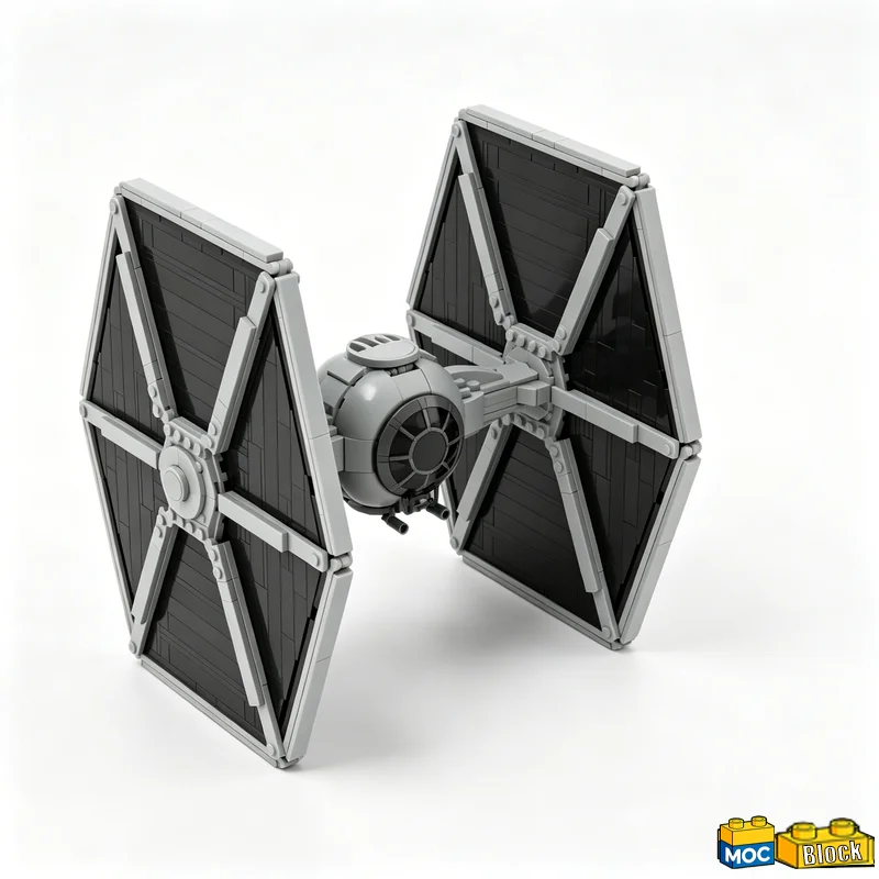 NEW 827PCS Modify TIE/LN Sci Fi Warplane Starfighter MOC Model Building Blocks DIY Assembly Educational Learning Birthday Gift