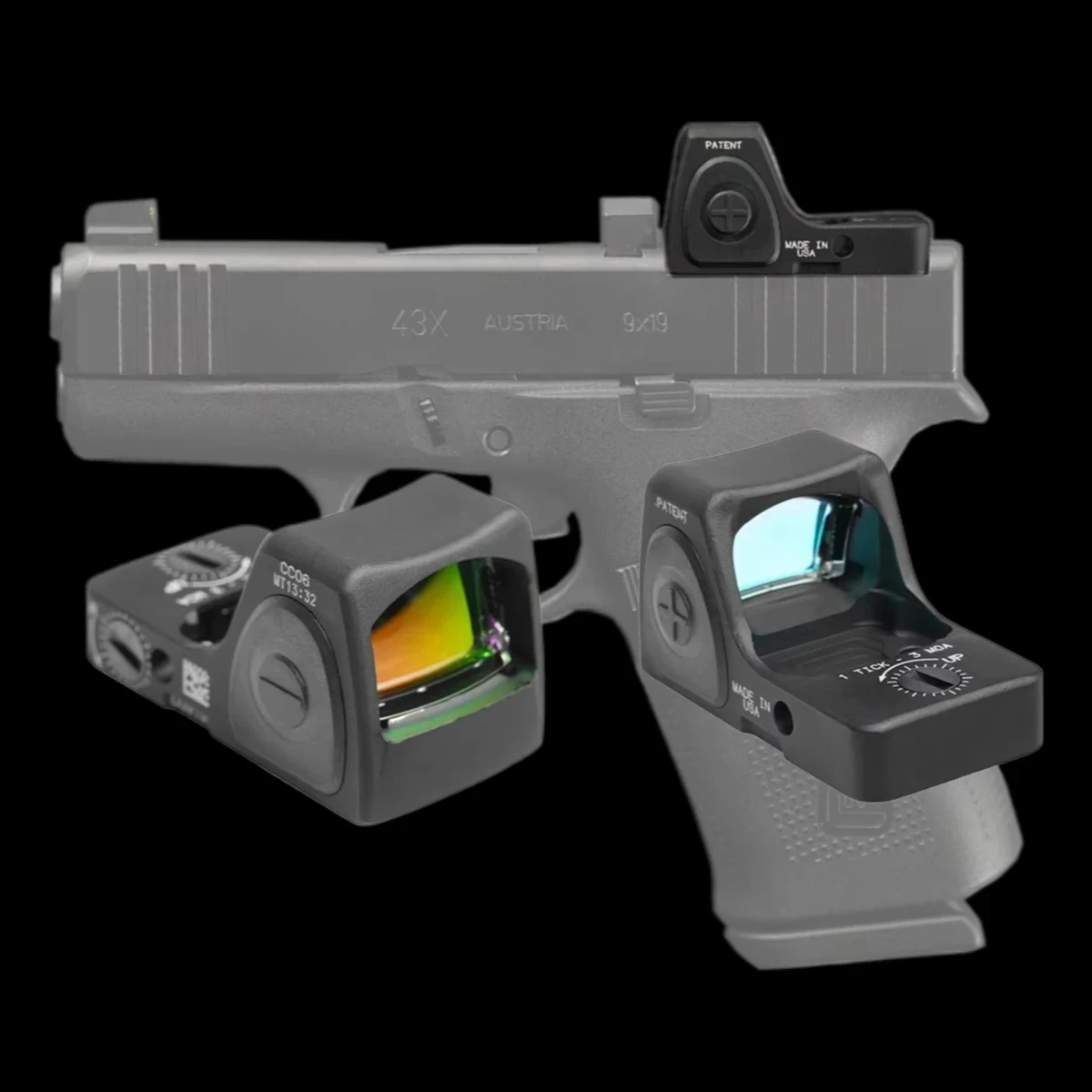 

NEW Nylon RM CC RMcc Compact Red Dot Sight For Pistol G43X M&PShield Airsoft AR15 Mini Riflescope 20mm Rail