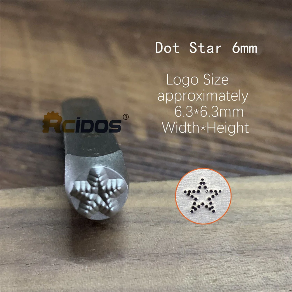 6mm Star Pound Asterisk Design Metal Jewelry Stamps,RCIDOS Dot DIY Bracelet/jewelry symbols steel stamp,1pcs price