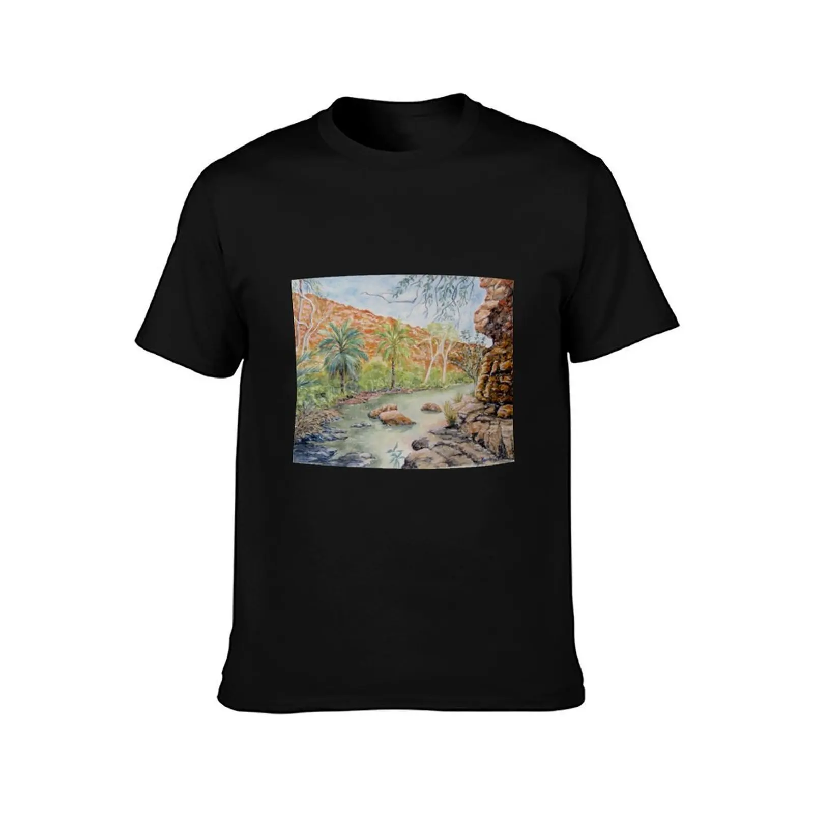 Amalia Gorge El Questro Kimberly T-Shirt Summer Casual Cotton Tee Oversized Streetwear Tops Vintage Graphic Print