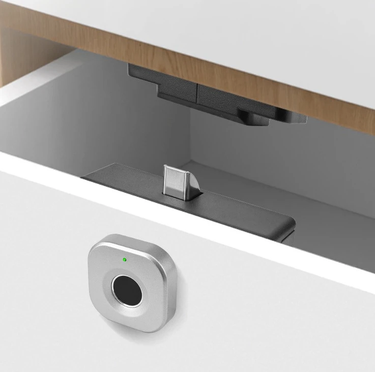 Biometric Fingerprint Lock White Keyless Cabinet Lock Smart Drawer Locks Anti-theft Door Lock Long Standby Time Door Hardwar