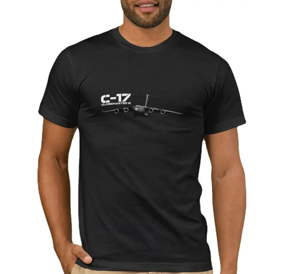 USAF C-17 Globemaster III Large Military Transport Aircraft T-Shirt. Summer Cotton Short Sleeve O-Neck Mens T Shirt New S-3XL