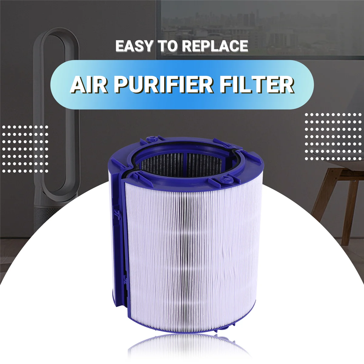 Filtro HEPA de substituição para Dyson TP06 HP06 PH01 PH02 Purificador de ar Conjunto de filtro HEPA Compare com parte 970341 -01