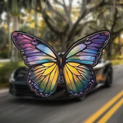 1PC Funny Butterfly Motorcycle Sticker for Motorbike Fuel Tank Fairing Helmet Decoration Car Body Waterproof Animal Vinyl Decals