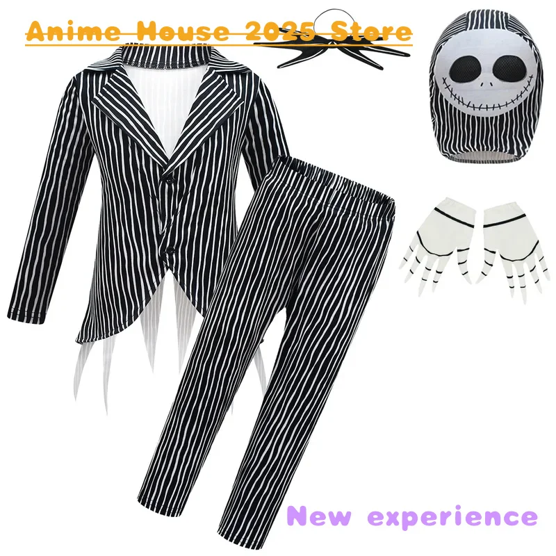 2025 Anime Costume The Nightmare Before Christmas Cosplay Anime Costume Boys Outfit Uniform Halloween Carnival Party Clothes