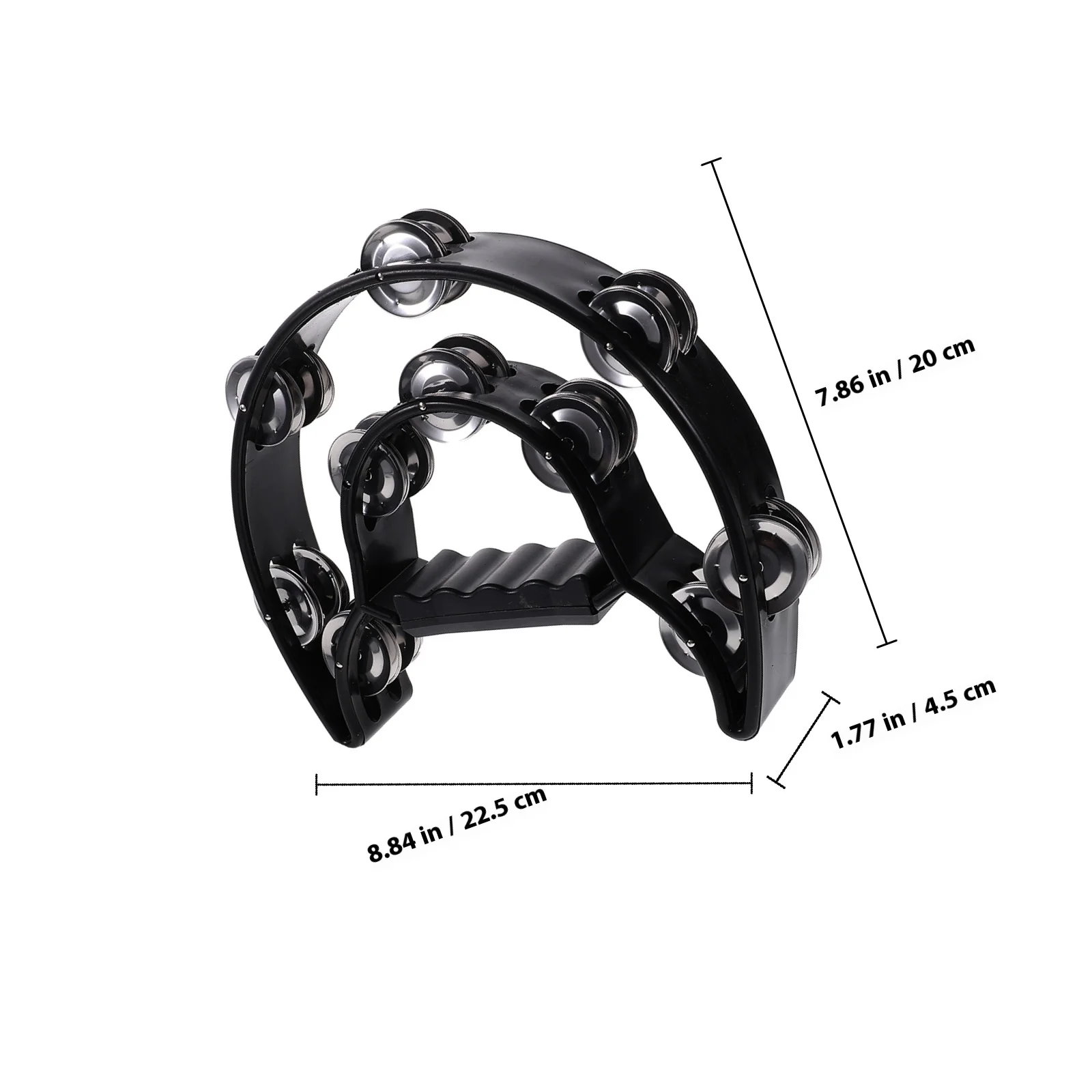 6Pcs 어린이 타악기 세트 유아 음악 교육을위한 이중 행 금속 심벌즈 셰이커가있는 휴대용 발 탬버린