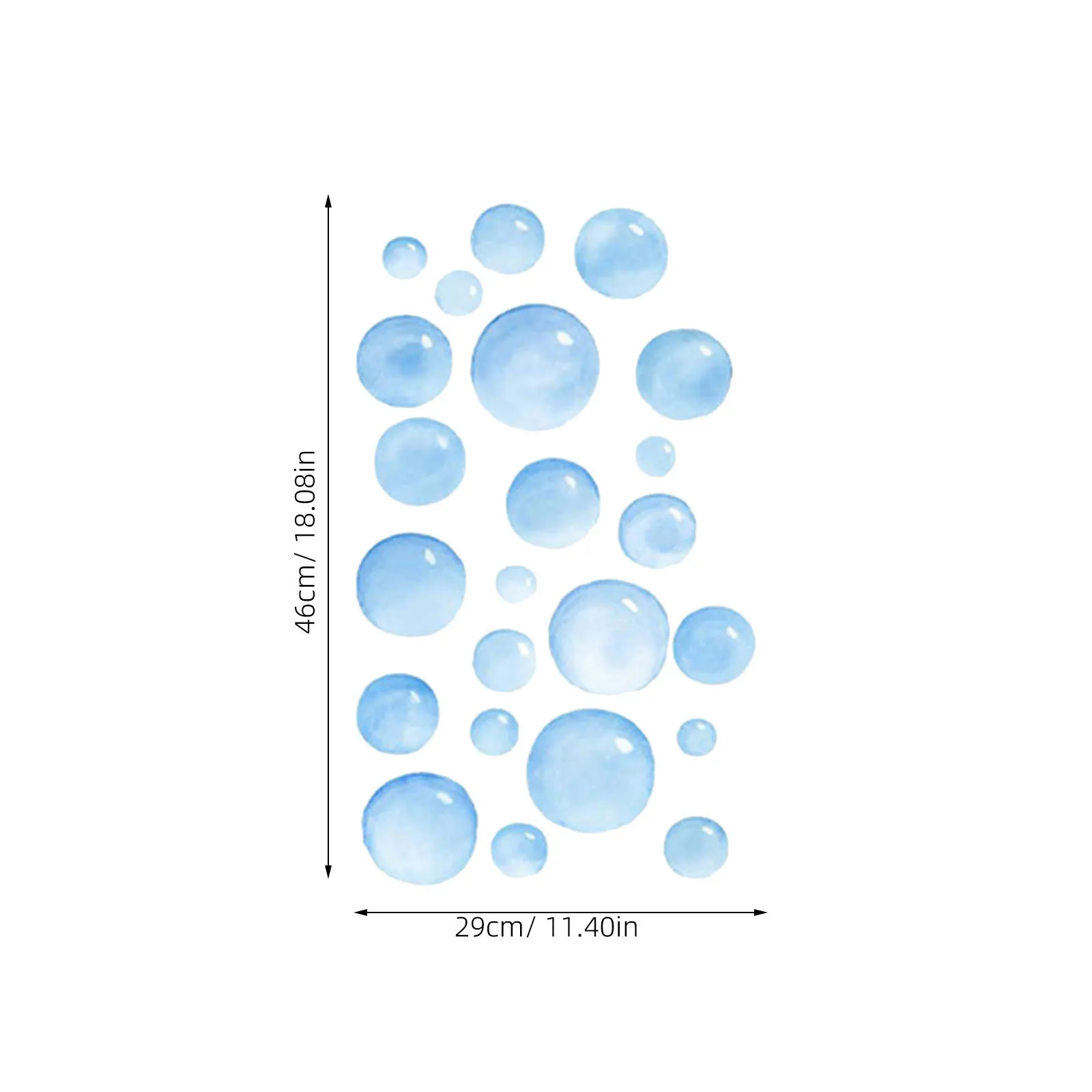 1pc Wall Sticker Bubbles Pattern Self-Adhesive Removable Peel Stick Decal For Living Room Bedroom Playroom Home Decor