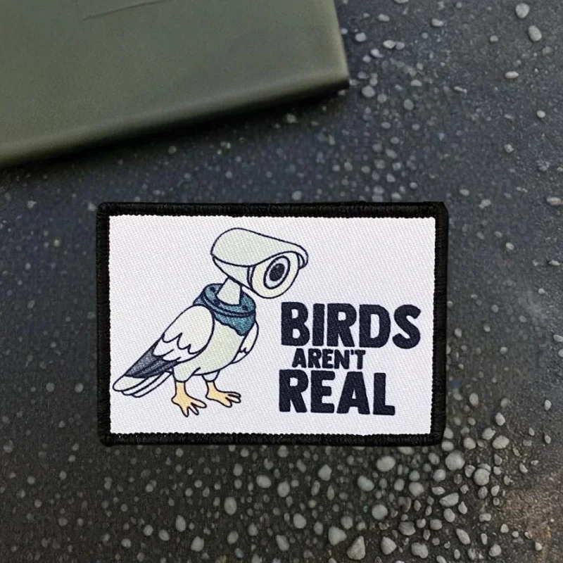 

Birds Aren’t Real Printed Patch Hook&Loop Simulated Camera Tactical Morale Badge Military Backpack Sticker Patches for Clothing