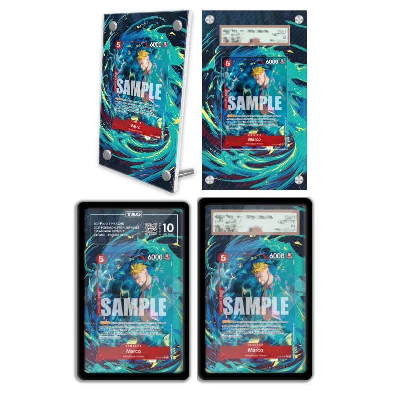 Exhibición de Arte de Anime para ONE PIECE Marco, Piratas de Barbanegra, Juegos de Anime, Funda Protectora de Acrílico Expand Art, Evaluación de Llavero