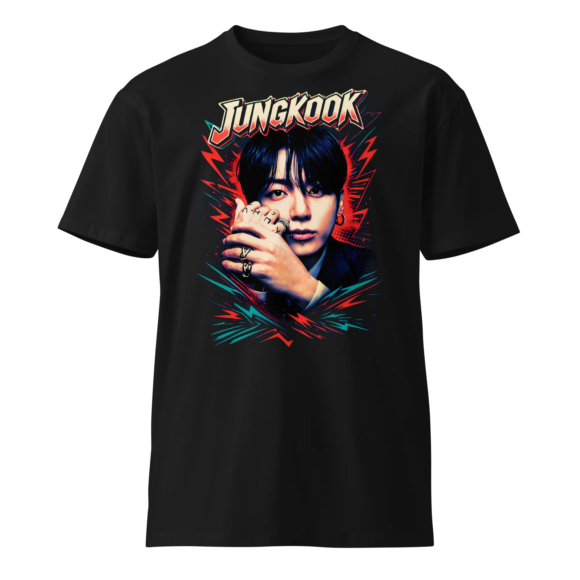 BTS Jungkook Taehyung 2026 World Tour, beidseitig bedrucktes T-Shirt mit Porträt und einer Liste der Tour-Städte, für Kpop-Fans, Herren, Damen und Kinder. – Detail 3
