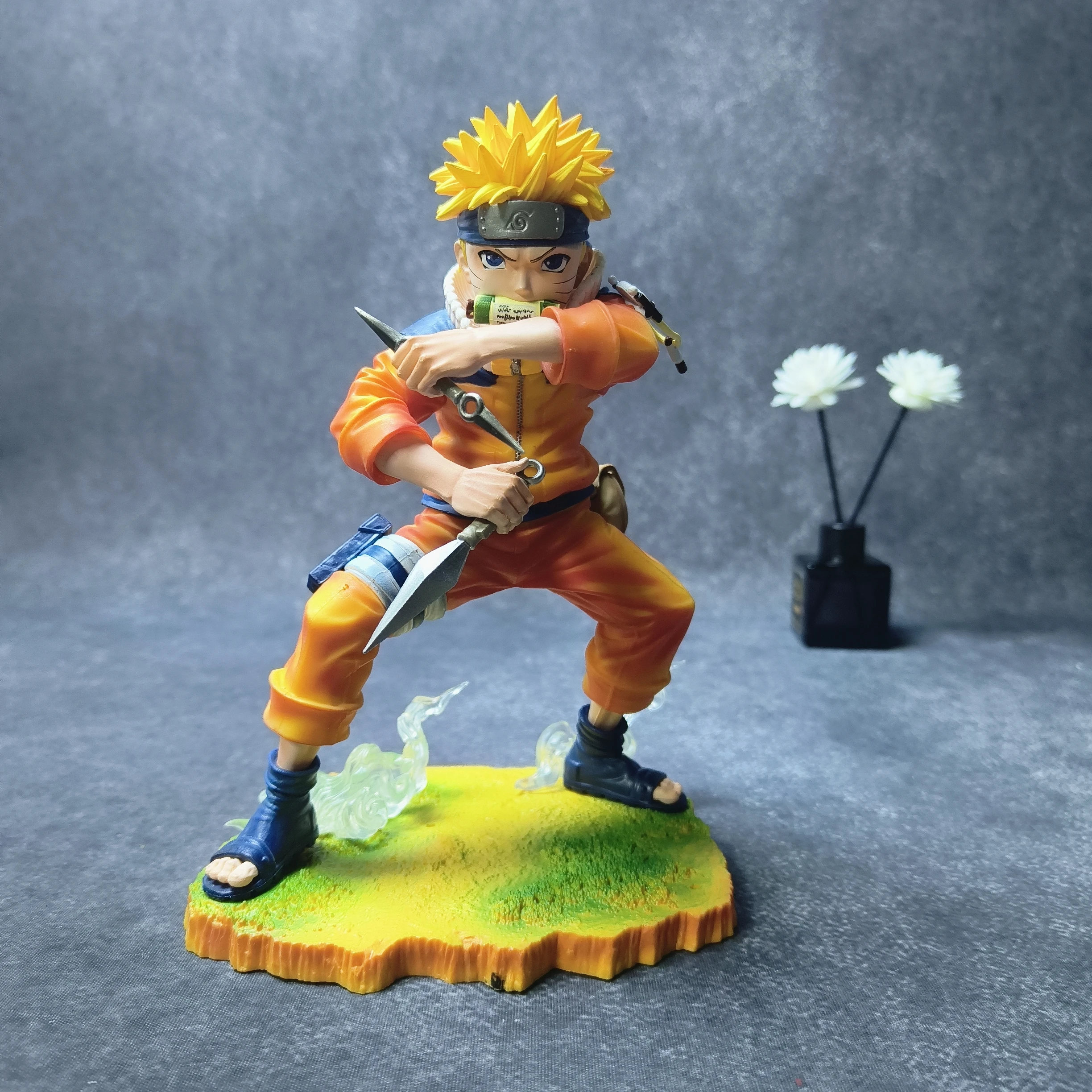 

19cm Anime Naruto Figure Childhood Naruto Uzumaki Battle Version PVC Action Statue Model Kids Toys Birthday Doll Gift