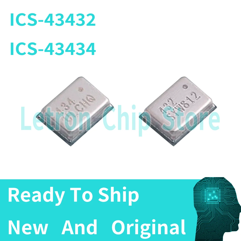 10PCS ICS-43432 ICS-43434 New Original Low-Noise Microphone with I2 S Digital Output SMD-7P