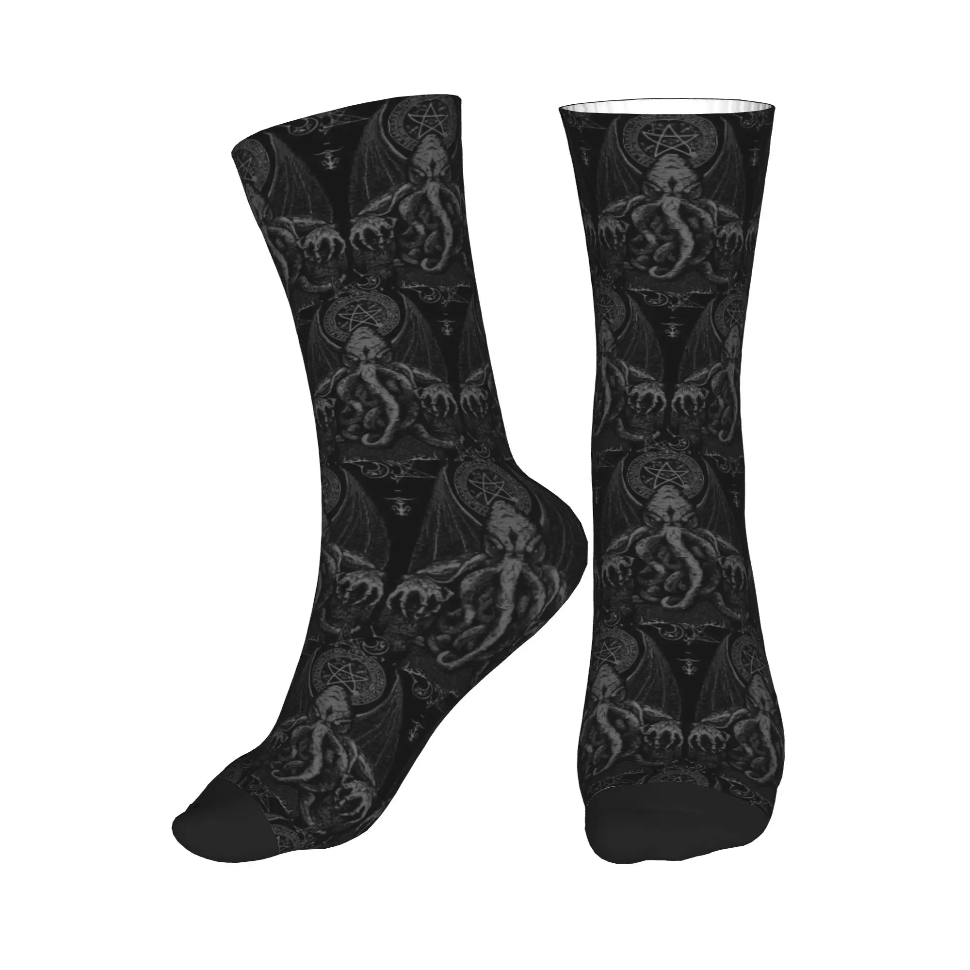

All Seasons Cthulhu Mythos Lovecraft Horror Sport Middle Tube Socks Super Soft Crew Socks Fashion Stockings for Men Women