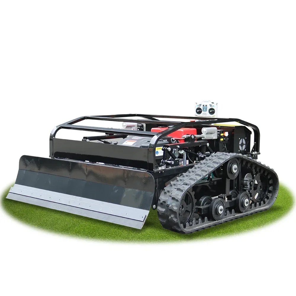 CE EPA Directly Manufacture Mini  Remote Gasoline Smart RC Zero Turn  Gas Lawn Mower With Snow Plow