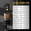 야망 군인 270 무선 문신 펜 키트 문신 기계 세트 스트로크 4.0 + 4.5mm 주요 브러시리스 모터 270 고 토크 그립 42mm 2