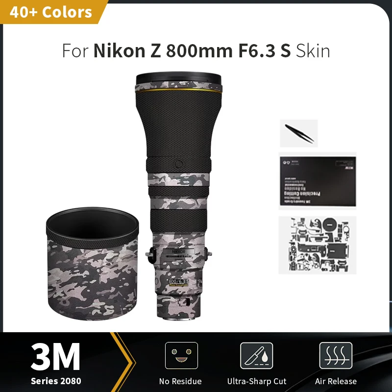 For Nikon 800mm f6.3 Skin Nikon Z 800mm F6.3 S Camera Lens Skin Anti-scratch Camera Lens Sticker protective film