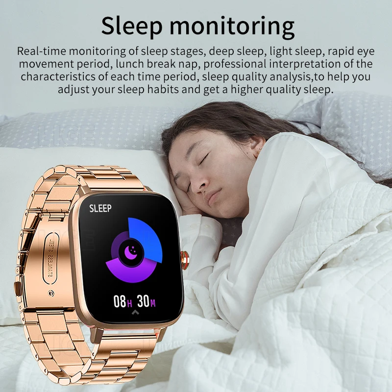 2025 New Call Smart Watch Women Custom Dial Waterproof Smartwatch Android IOS Bluetooth Call Music Watches Girls\' Bracelet+Box
