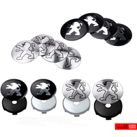 4pcs Auto Wheel Center Hub Caps Tire Hubcap Cover Emblem Stickers For PEUGEOT 308 207 307 T9 406 407 408 508 2008 3008 4008 5008