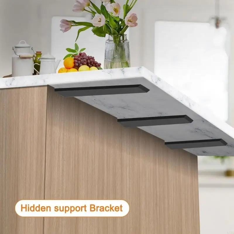 

Countertop Cabinet Bracket Steel Frame Structure Invisible Storage Solution for Small Spaces 87HA