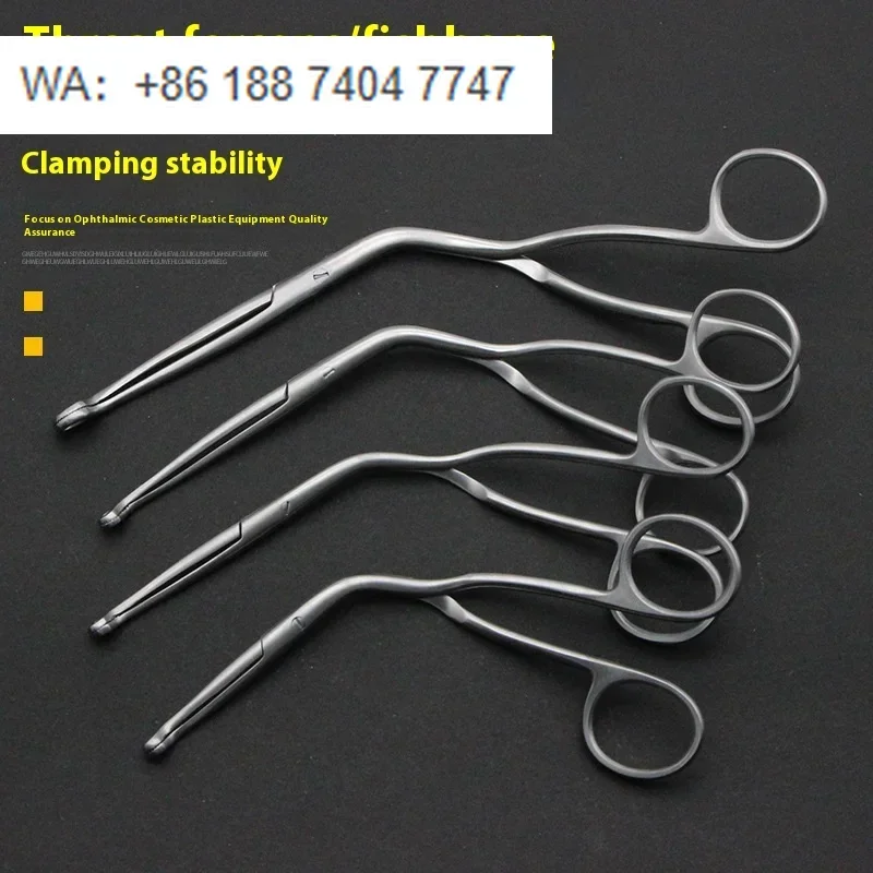 External foreign body laryngeal forceps indirect laryngeal with fish bone clamp back