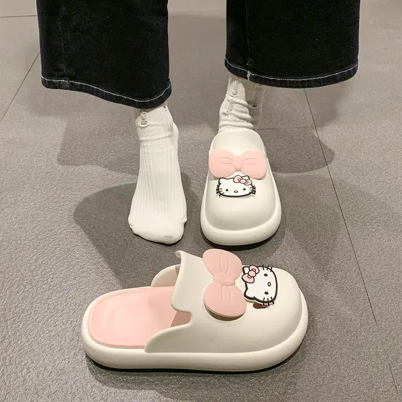 

Hello Kitty Slippers Cute Cartoon Deodorization Baotou Soft Slippers New Fashion Comfort Leisure Versatile Sandals Gifts