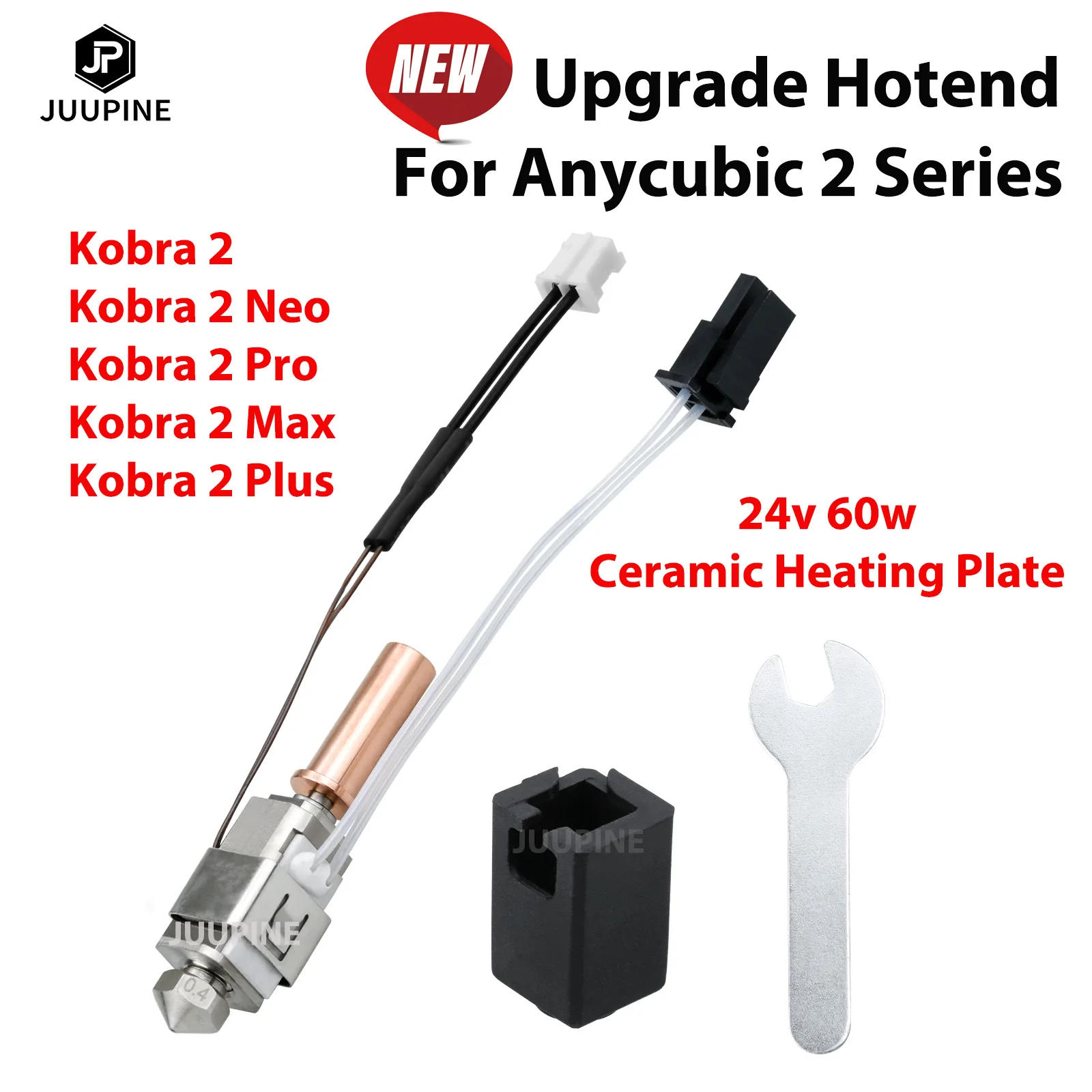 Zestaw do aktualizacji Anycubic Kobra 2 Pro Anycubic Kobra 2 Hotend Upgrade 24V 60W Ceramiczna dysza termistora grzewczego do Kobra 2 Neo