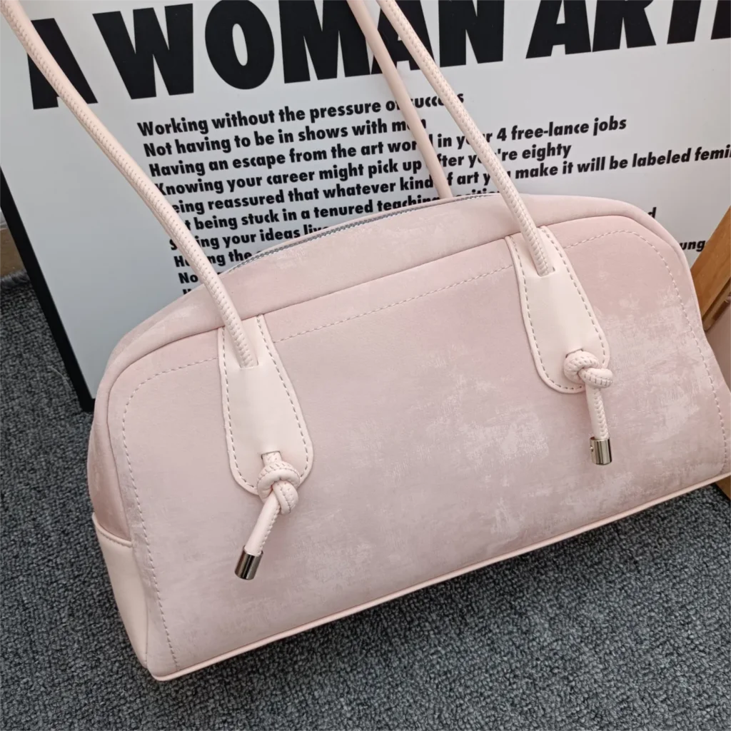 JIAERDI Harajuku Pink Bowling Bag Women New Summer Large Capacity Handbag Purse Female Fairycore Aesthetic Shoulder Bags Chic