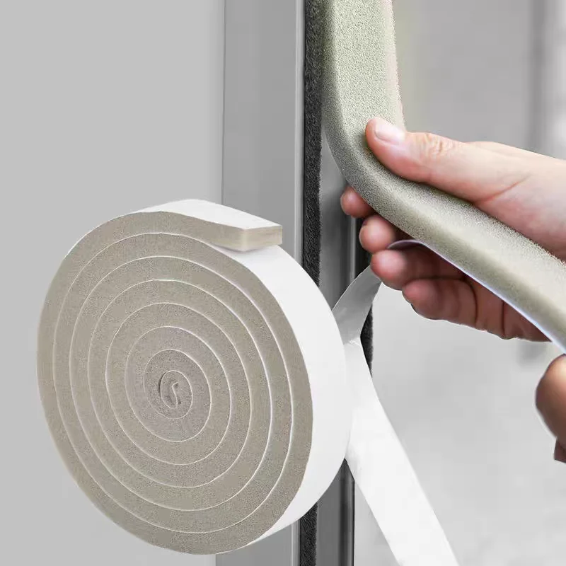 Self-Adhesive Resilience Seal Tape Foam Window Sealing Strip Weather Stripping Door Soundproof Windproof Insulation Muted Strips