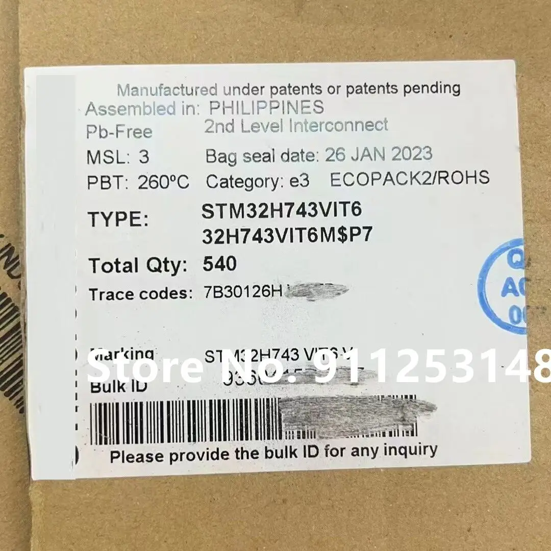 2pcs/5pcs/10pcs/Lot STM32H743VIT6 Original