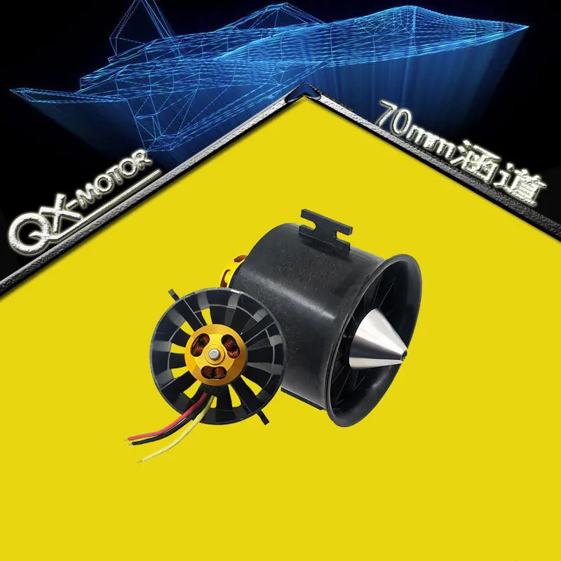 

Group Tide Duct 70mm12 Blade Propeller Duct 2827 Series Model Aircraft EDF Brushless Motor External Rotation Motor