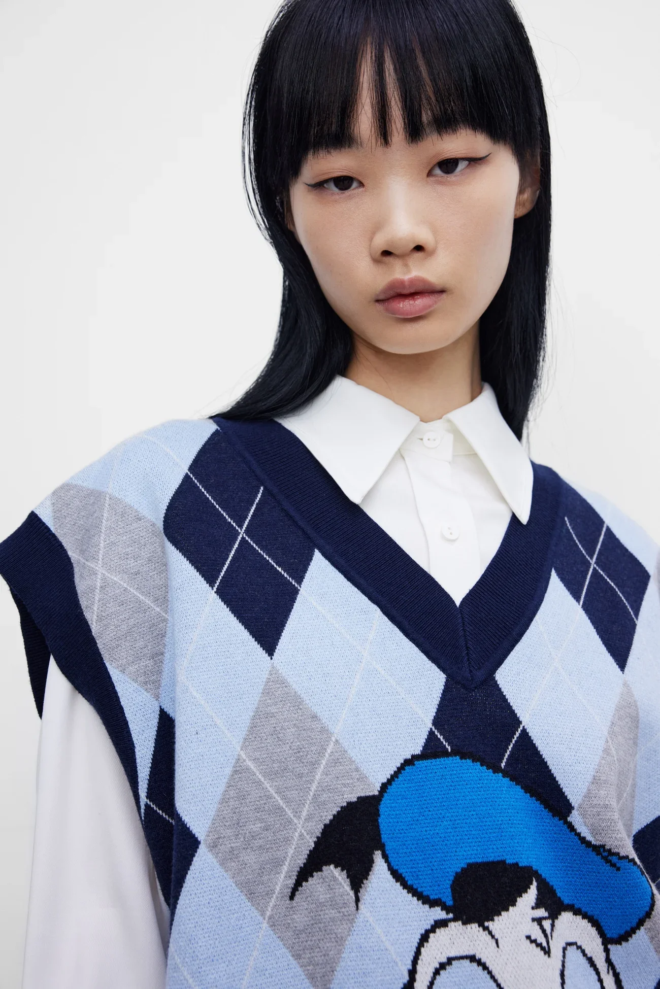 

Ethereal Costume 2025 urmod autumn new style of Women's casual diamond jacquard knit vest