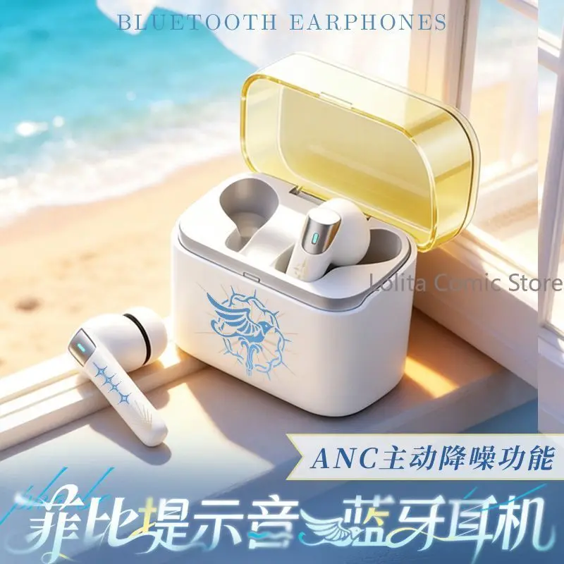 

Game Phoebe Wuthering Waves Cosplay Fashion Ear-hook Bluetooth Headset Cartoon BlueTooths Earphone Anime Headphones
