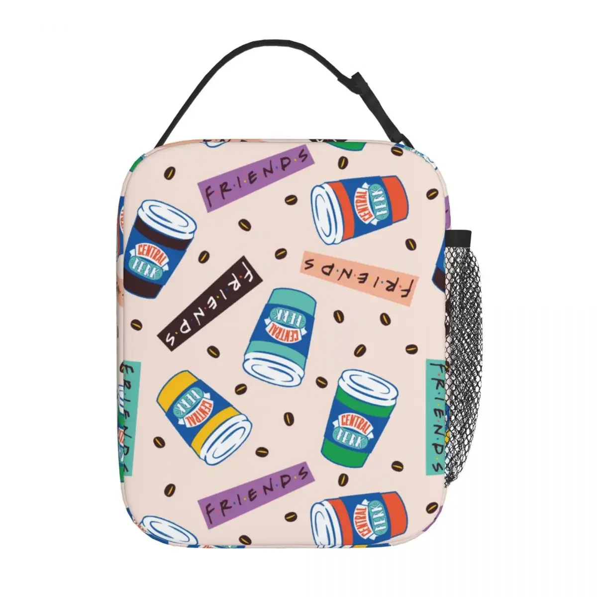 Изолированная сумка для обеда Central Perk Яркие кофейные аксессуары Контейнер для обеда для ТВ-шоу Ins Style Термальный холодильник Ланч-бокс