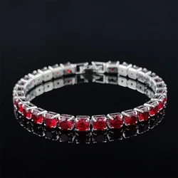 2024 New Arrival Luxury Round red color on hand Bracelet Bangle For Women Anniversary Gift Jewelry Bulk Sell S5787
