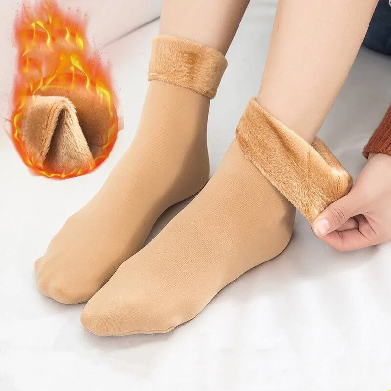 

10 пар женских зимних утепленных коротких носков для взрослых, однотонные мужские термокашемировые шерстяные носки, женские бархатные очень толстые снежные носки
