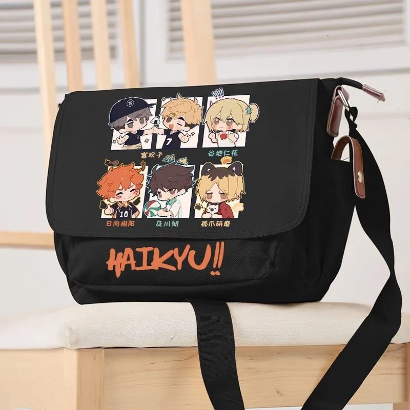 Haikyuu Shoyo Hinata Satchel para hombre y mujer, bolso de hombro informal con correa ajustable, bandolera