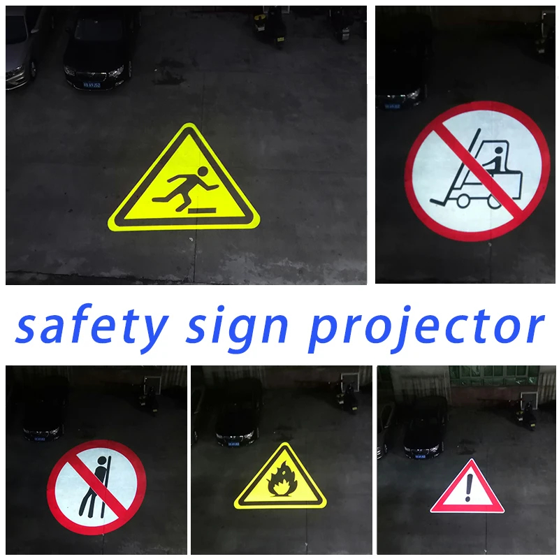 Proiettore per insegne da esterno Gobo Zebra Crossing da 100 W per avviso di sicurezza su larga scala Personalizza il proiettore con logo per segnaletica di distanza sociale