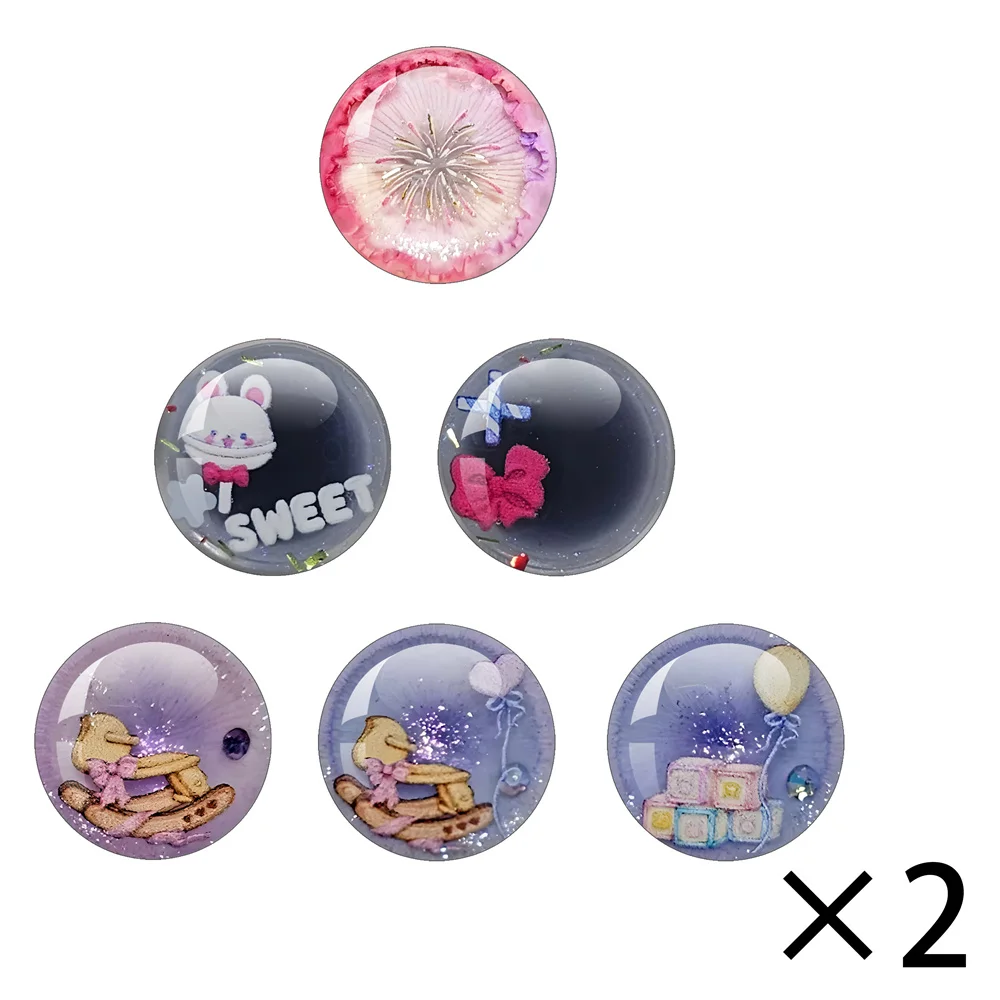 Glass Niche Eye Chips Part2 Round Cabochon 10MM-40MM Handmade Girl Toy Drop Glue Eye Pupil DIY Blyth BJD Doll Accessory Gift