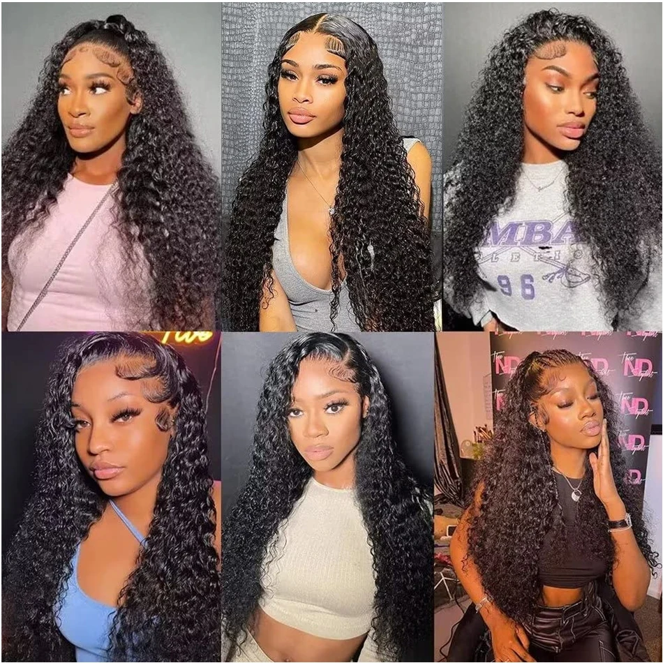 Kinky Curly 13X4 Lace Front Human Hair Pruiken Voor Vrouwen 30 Inch Indian Diep Krullend Kant Frontale Pruik Nat En Golvend Kant Sluiting Pruiken