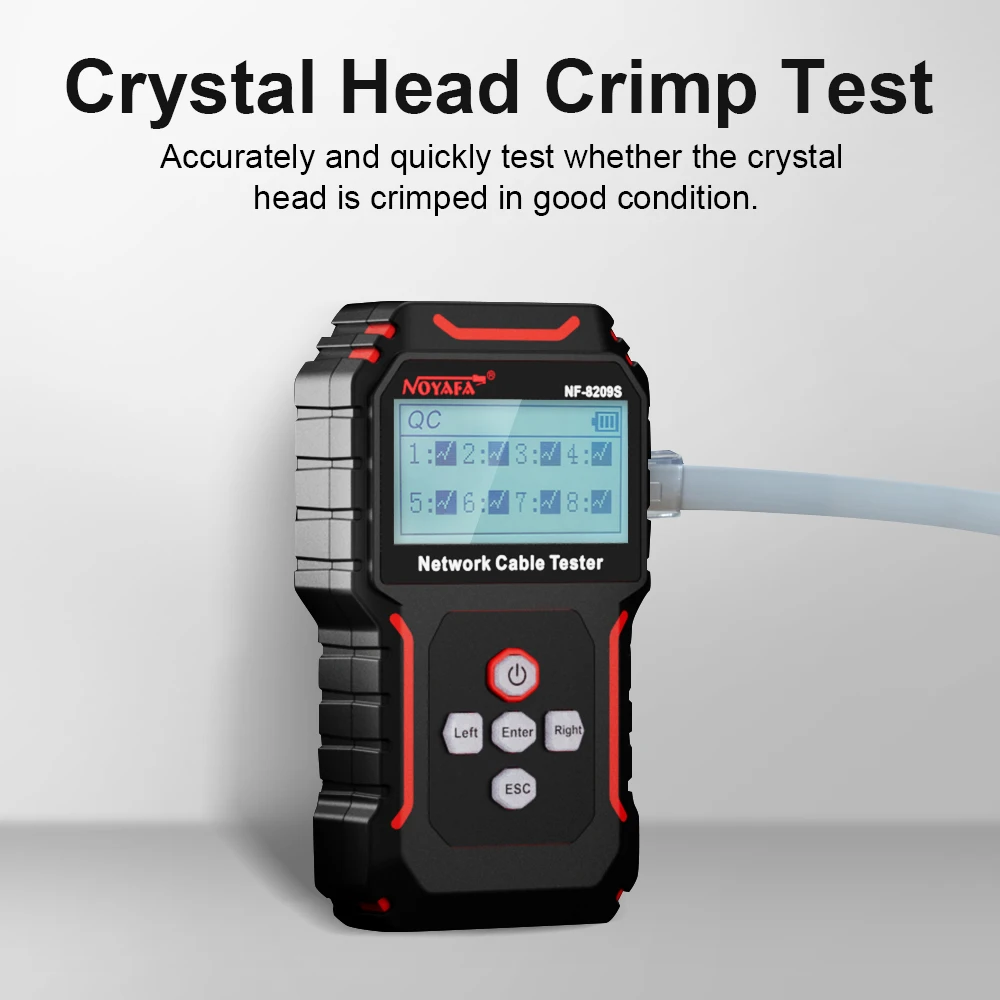 Network Cable Tracker NOYAFA NF-8209S Lan Measure Tester Network Tools LCD Display Measure Length Wiremap Tester Cable Tracker image 5