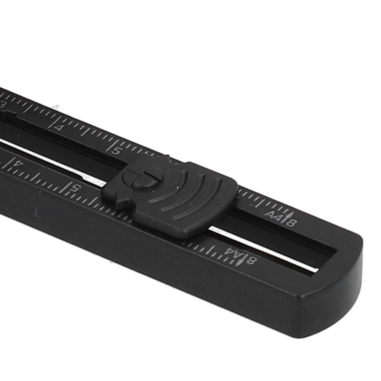 Plastic Single Hole Puncher Black Adjustable Ruler Paper Hole Punch Single Hole With Positioning Guide Paper Punching Tool
