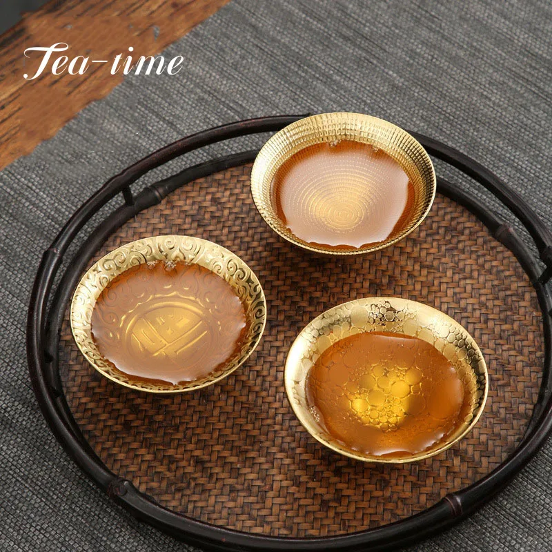 Multicolor Gilding Tea Cup Ceramic Teacup Chinese Style Retro Handmade Golden Tea Cup Vintage Tea Set Home Tea Bowl Master Cup