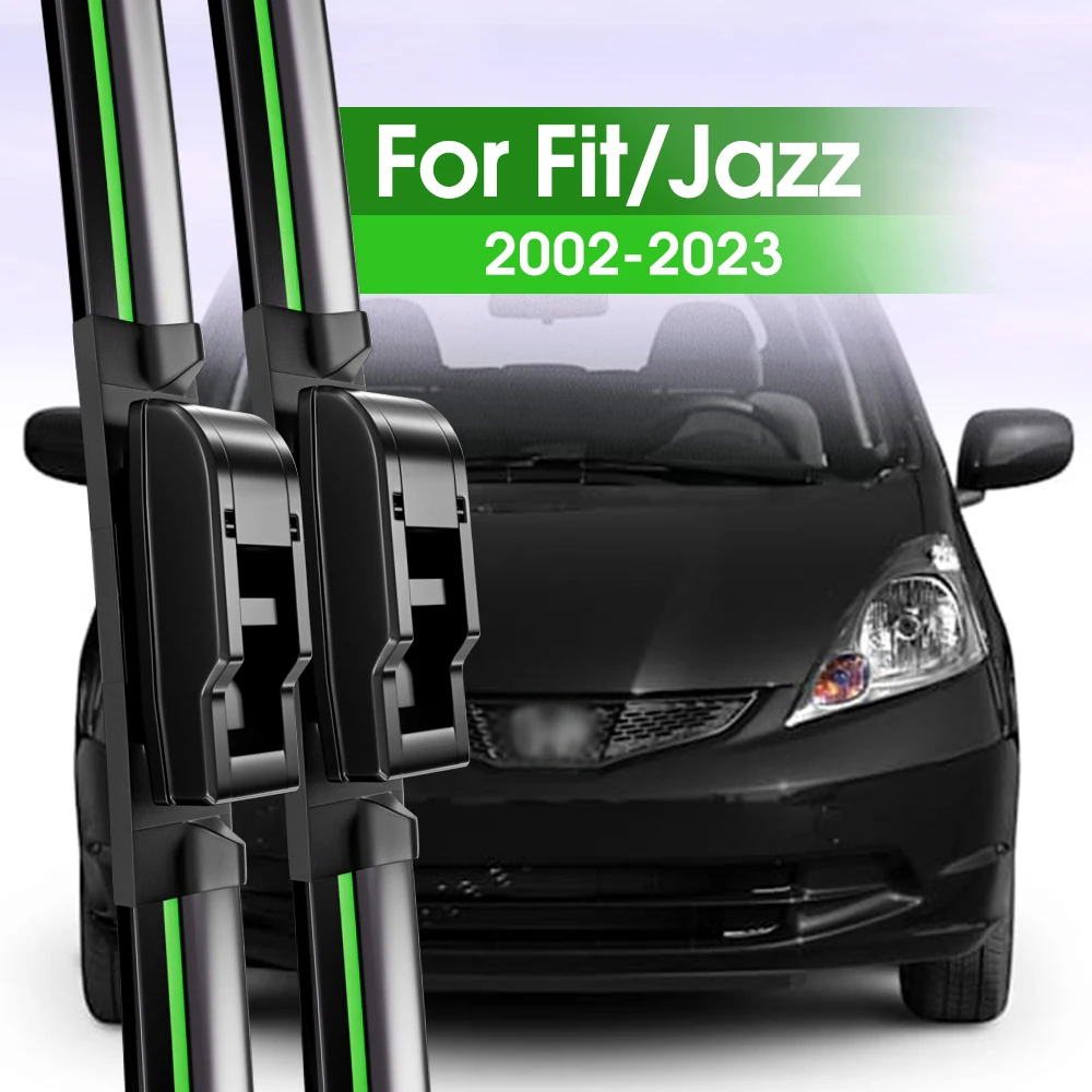 2pcs Front Windshield Wiper Blades For Honda Fit Jazz 2002-2023 2004 2008 2009 2012 2014 2015 2019 Windscreen Window Accessories