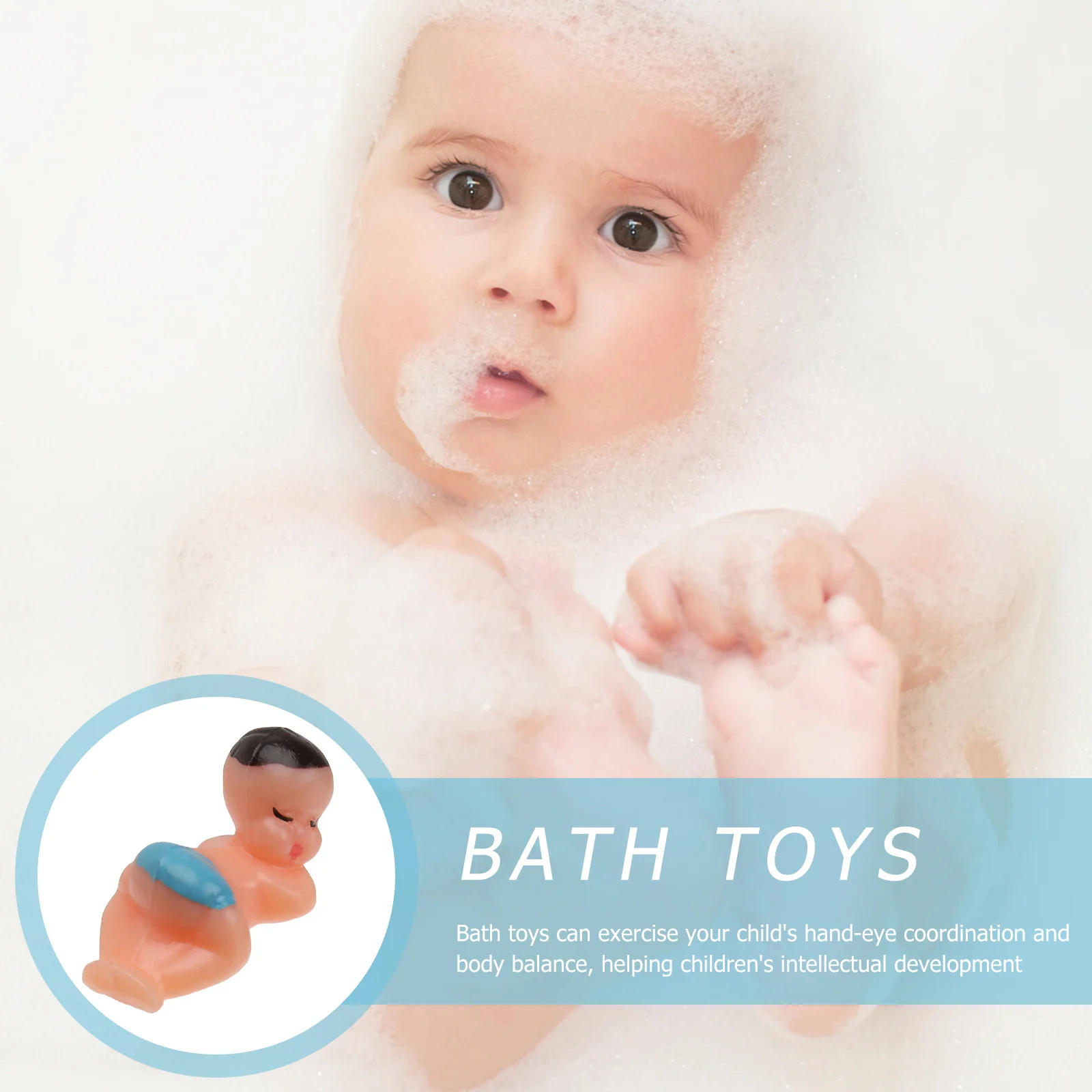 100개 베이비 샤워 아이스 큐브 목욕 장난감 1.8X0.8X0.8Cm 플라스틱 유아 목욕 놀이용품 신생아 눈 협응력 개발 재미있는 게임 풀