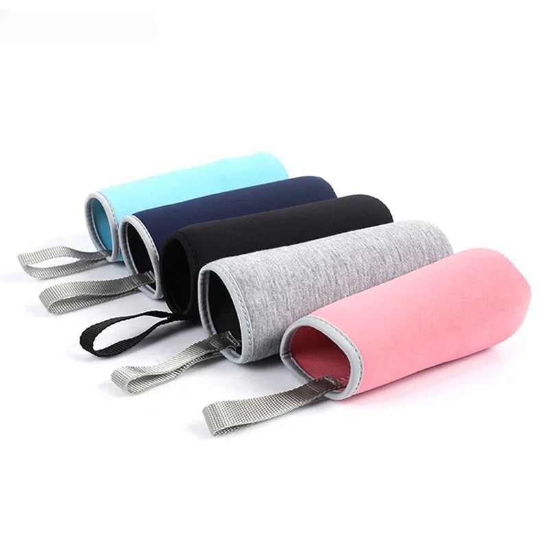 Funda para botella de agua deportiva de 550ML, bolsa aislante, bolsa para taza termo, juego de tazas de vidrio al vacío portátil, accesorios deportivos para acampar de 550ML